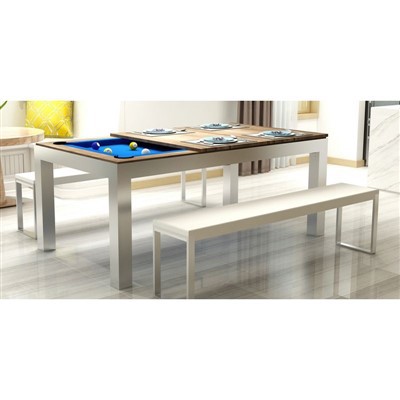 Table de billard convertible en table à manger